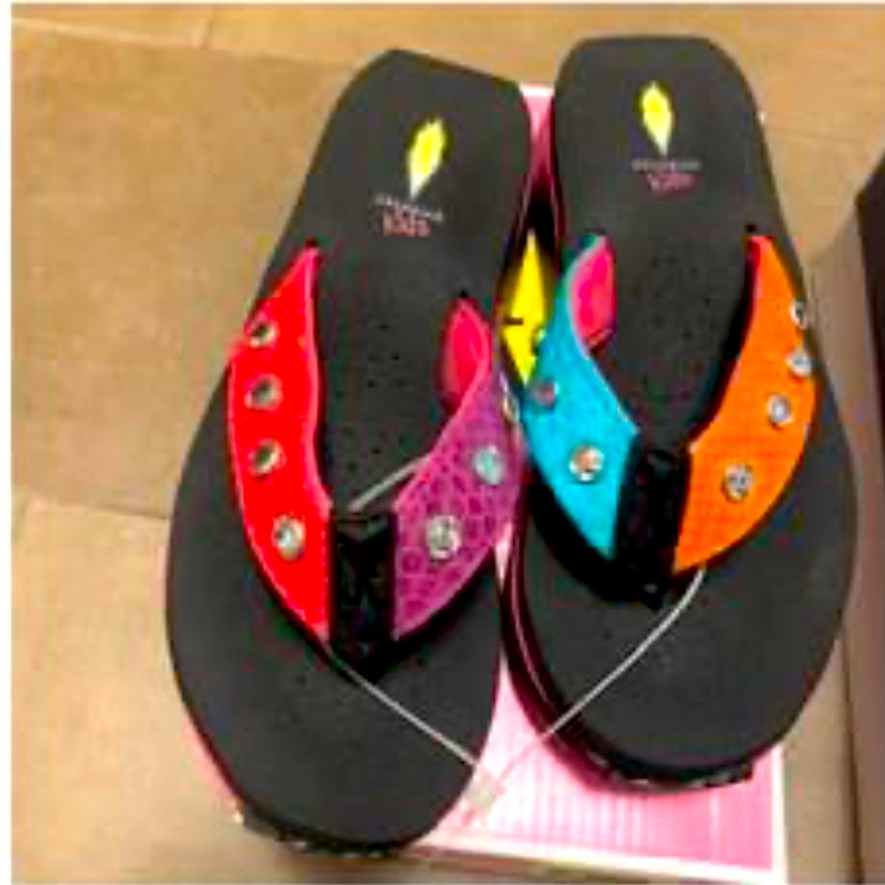 Little girls size 2 multi colored Volitale sandals, $15 plus shipping